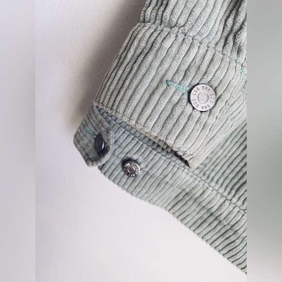 BDG Urban Outfitters Corduroy Olive Green Quilted Lined Shacket Jacket Oversized - Picture 4 of 12